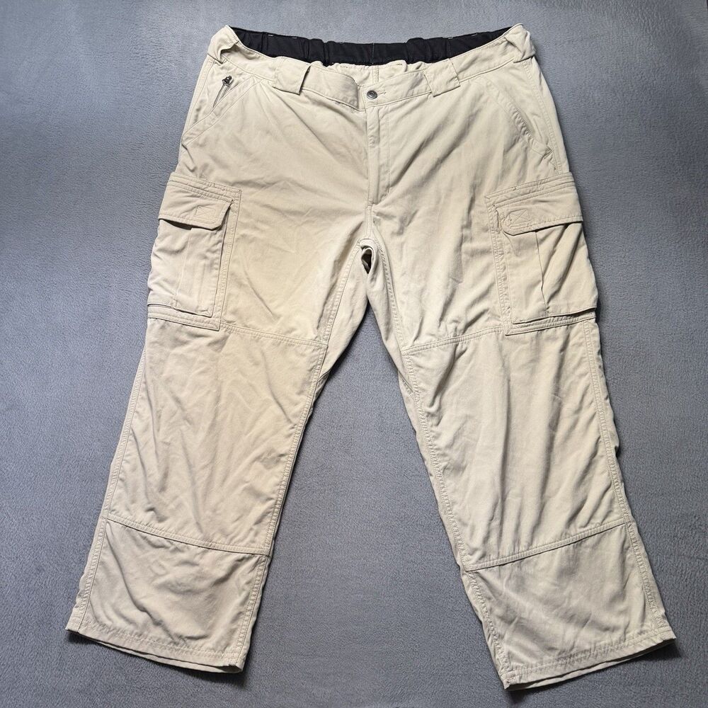 Duluth Trading Co Mens 2XL x 30 Beige Cargo Pants Tactical Outdoor Hiking Work